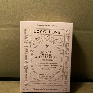 Loco Love Twin Black Cherry & Raspberry Chocolate 70g