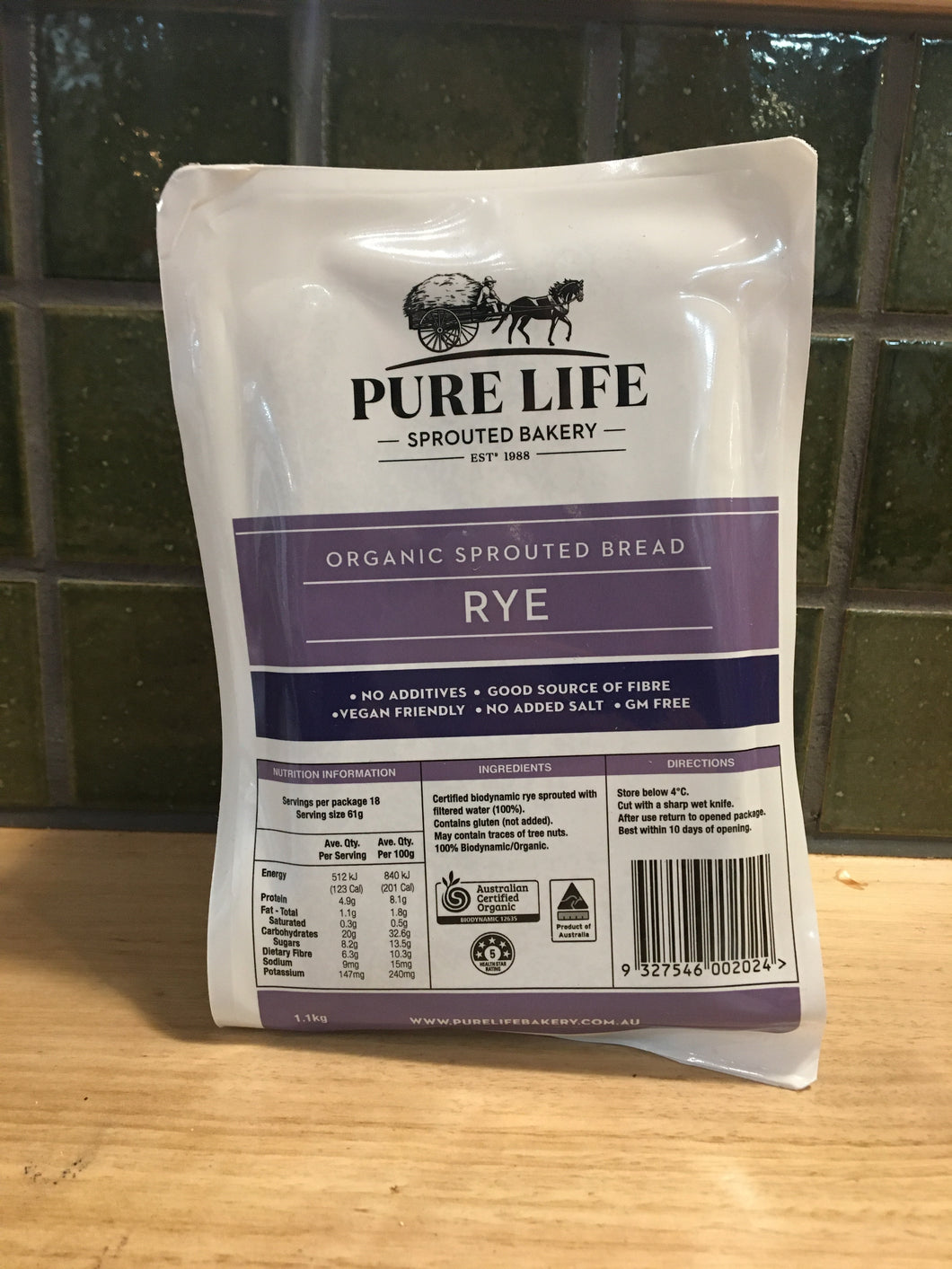 Pure Life Sprouted Rye 1kg